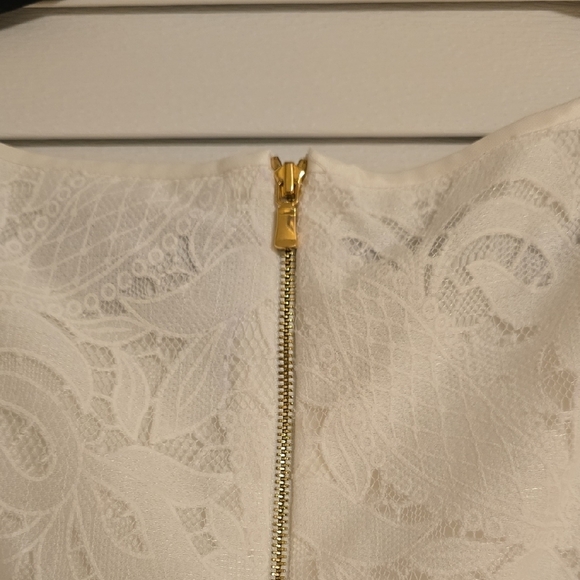 Tahari White Sheath Mini Dress Sleeveless Bateau - Picture 6 of 13